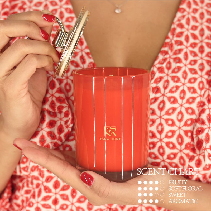ESNA HOME Luxury Highly Scented Soy Candle Natural Lavender Essential Oils Aromatherapy Candles for Relaxation Unique Gifts for Women Living Room Decor Holiday Gift for Christmas 8.8oz 50 Hours Long Clean Burn - Image 2